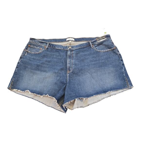Abercrombie and fitch 4" mom high rise shorts med wash Plus Size 24 New! - Picture 3 of 14